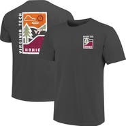 IMAGE ONE Men's  Graphite Virginia Tech Hokies Comfort Colors Minimal Vista Distressed Graphics T-Shirt