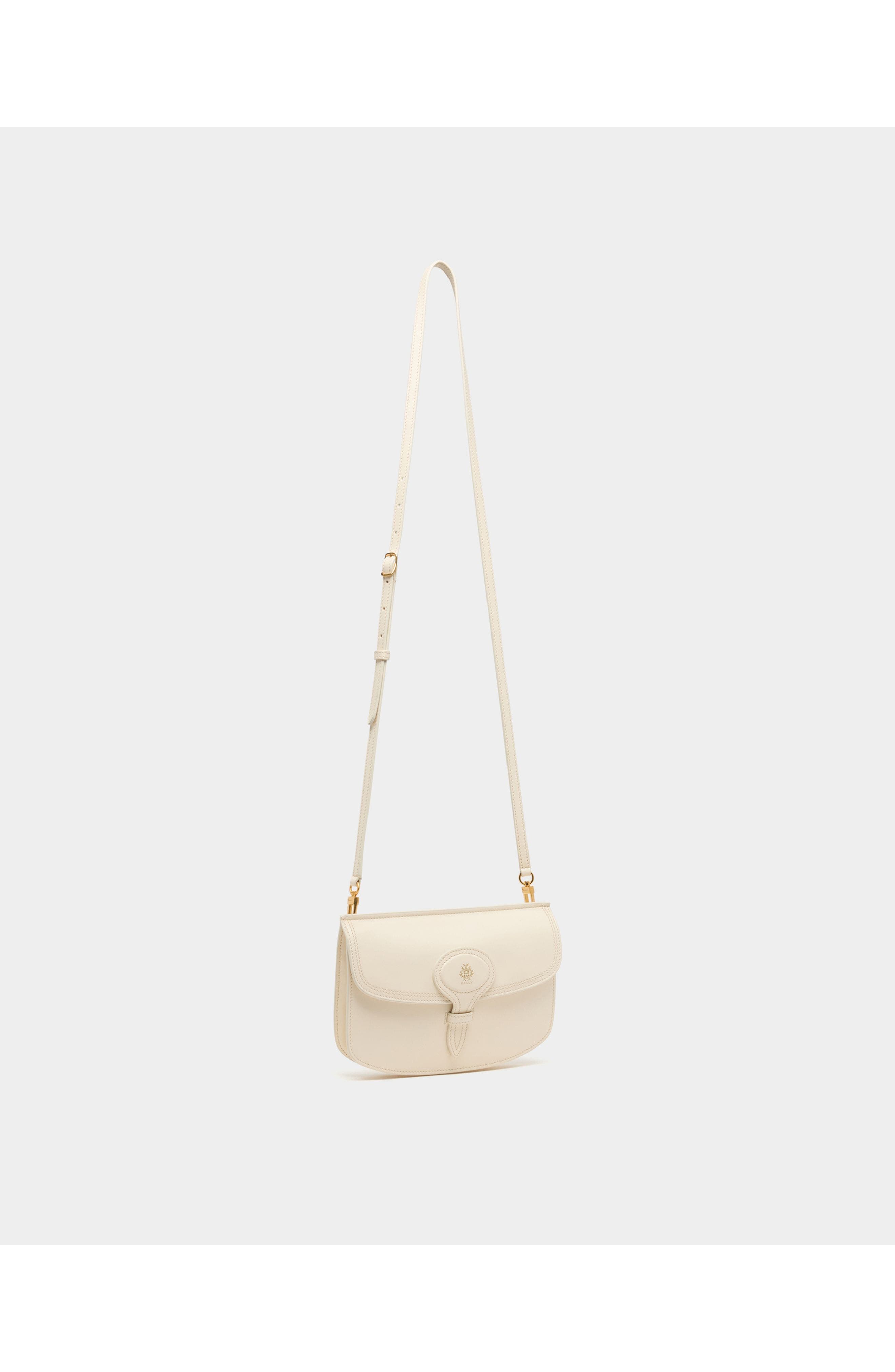 Bally Beckett Minibag in Leather, Alternate, color, White