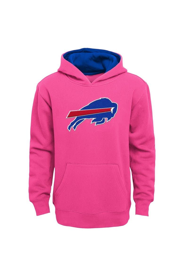Girls Youth Pink Buffalo Bills Prime Pullover Hoodie, Main, color, Pink