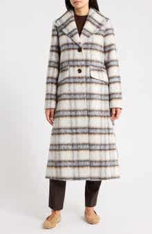 Plaid Wing Collar Coat