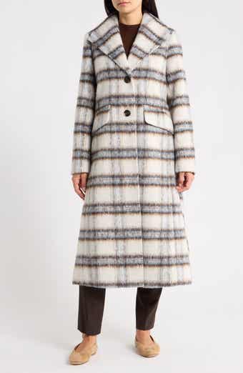 Plaid Wing Collar Coat