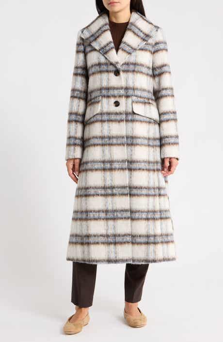 Plaid Wing Collar Coat