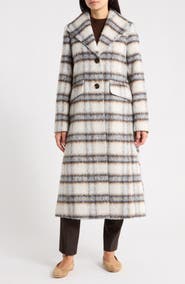 BCBGeneration Plaid Wing Collar Coat