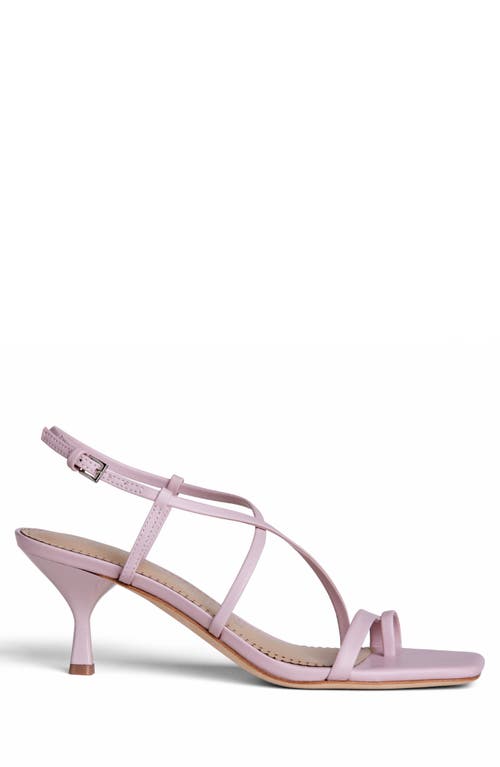 Allegra James Colette Leather Strappy Sandal In Pink