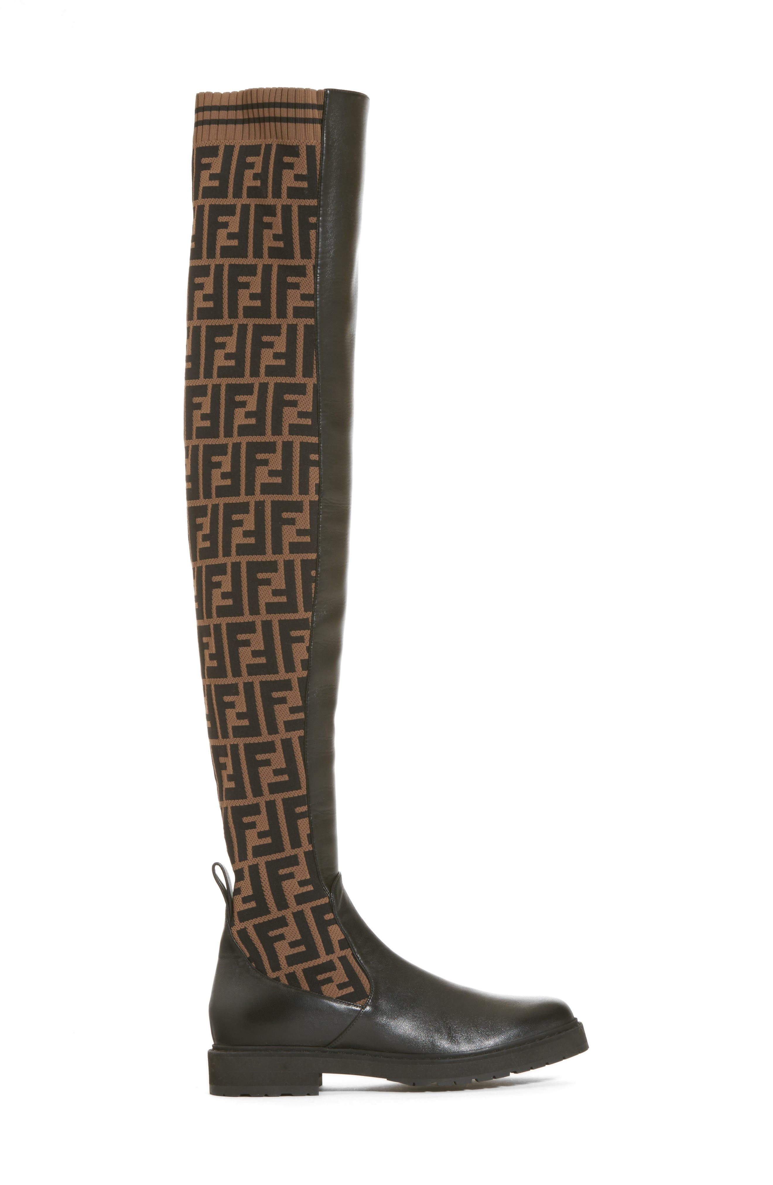 Fendi Rockoko Over the Knee Boot, Alternate, color, 