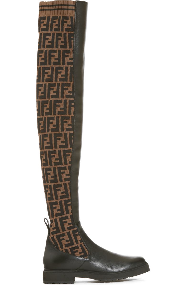 Fendi Rockoko Over the Knee Boot, Alternate, color,
