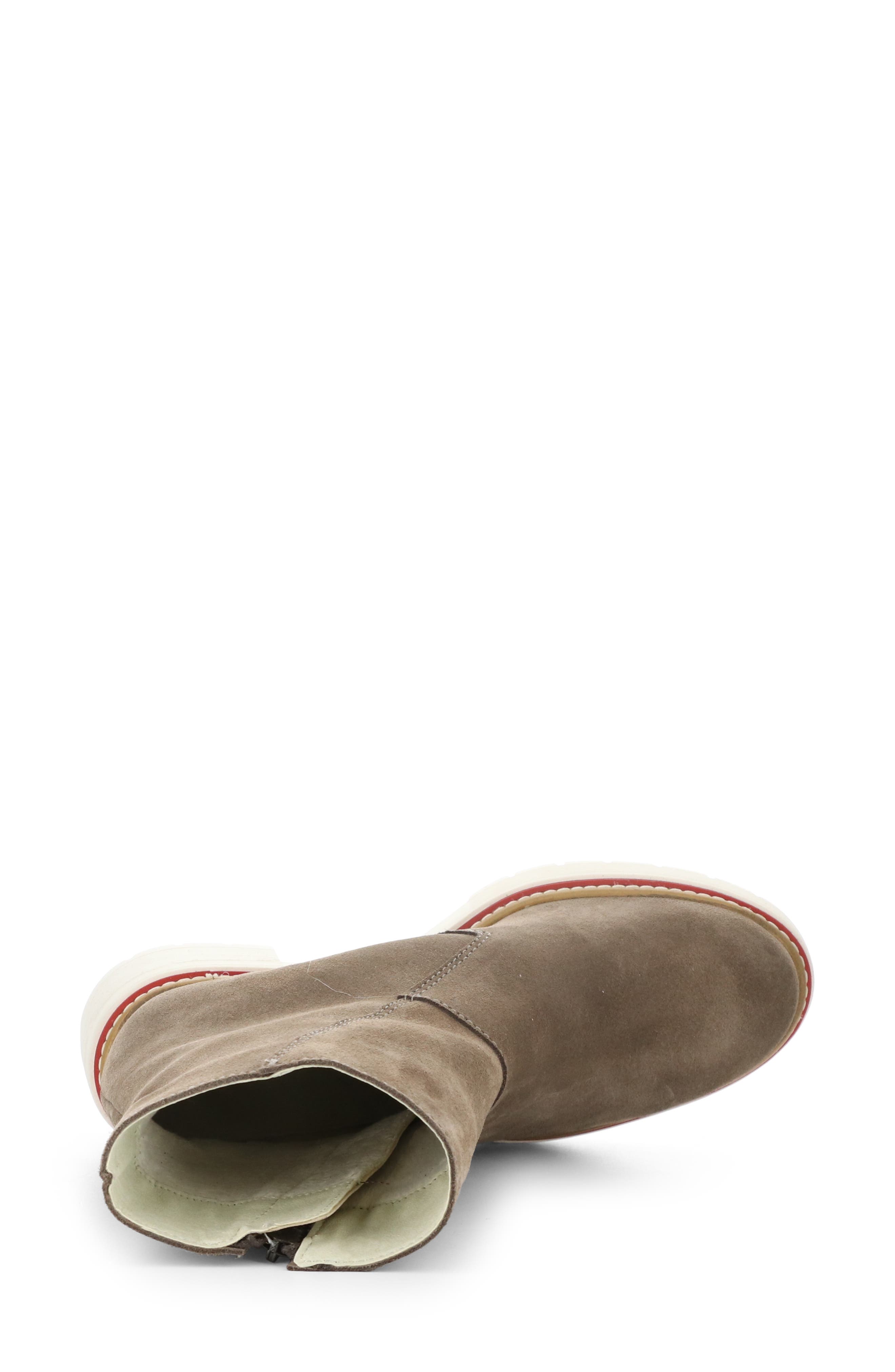 Zap Waterproof Suede Bootie, Alternate, color, TAUPE SUEDE