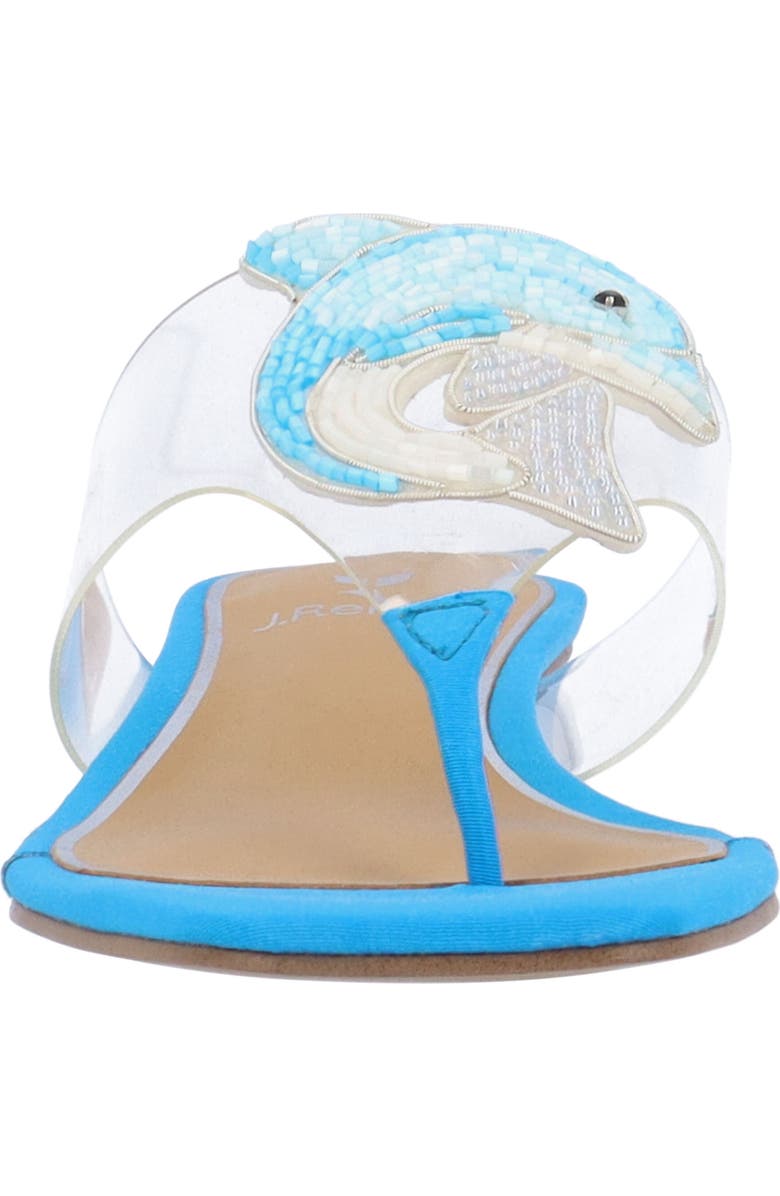 J. Reneé Dolphi Flip Flop, Alternate, color, Clear/ Blue