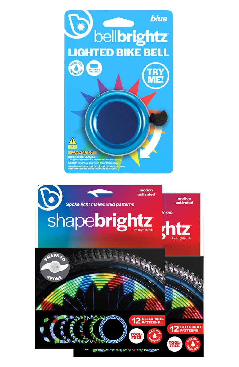 BRIGHTZ Kids
 Bike Light and Bell Bundle, Main, color, 