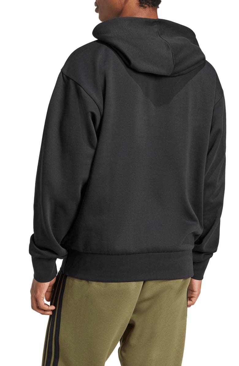 adidas Feelcozy Hoodie, Alternate, color, Black/ White