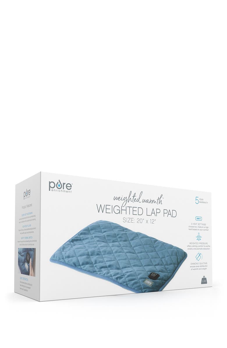PURE ENRICHMENT Weighted Warmth Lap Pad, Main, color, Navy