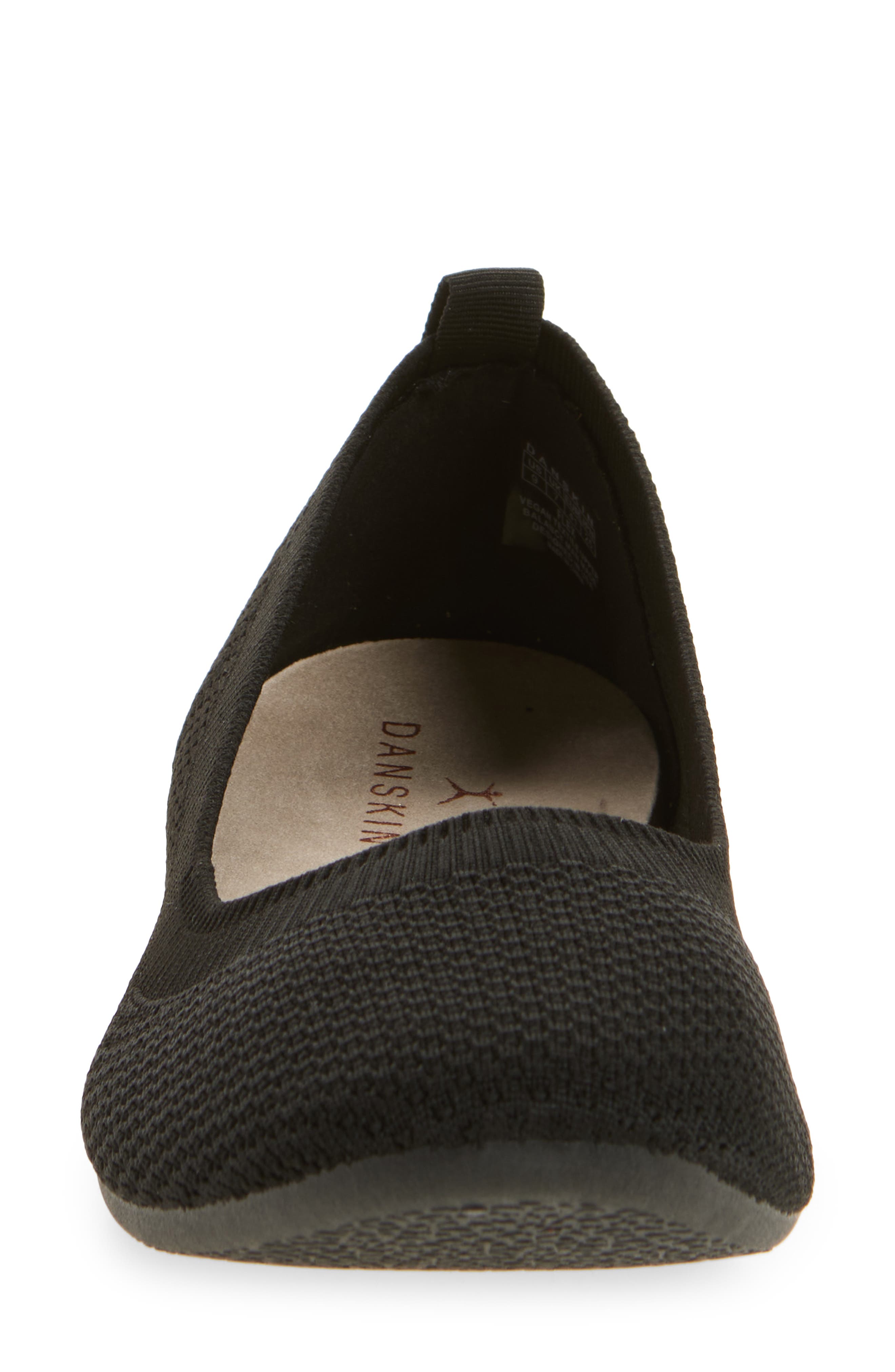 Danskin Knit Ballerina Flat, Alternate, color, Black