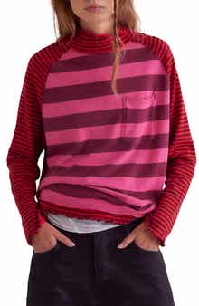 Free People Punk Playful Stripe Long Sleeve T-Shirt