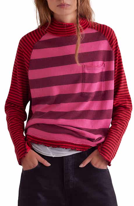 Free People Punk Playful Stripe Long Sleeve T-Shirt