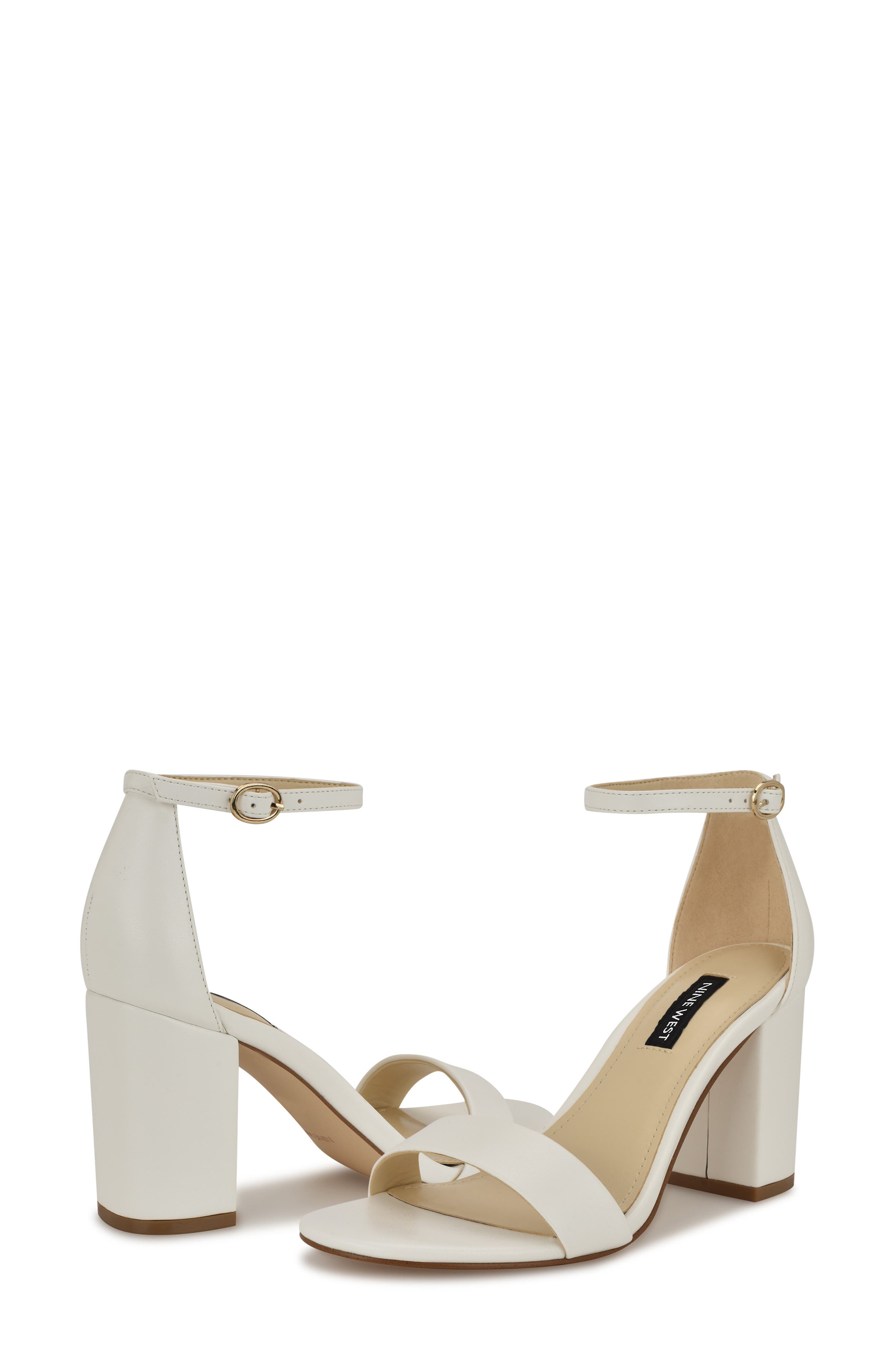 Toniann Ankle Strap Sandal, Alternate, color, WHITE
