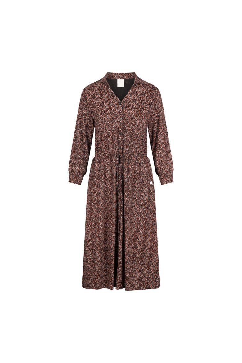 Velina Ditsy Floral Dress, Main, color, Brown