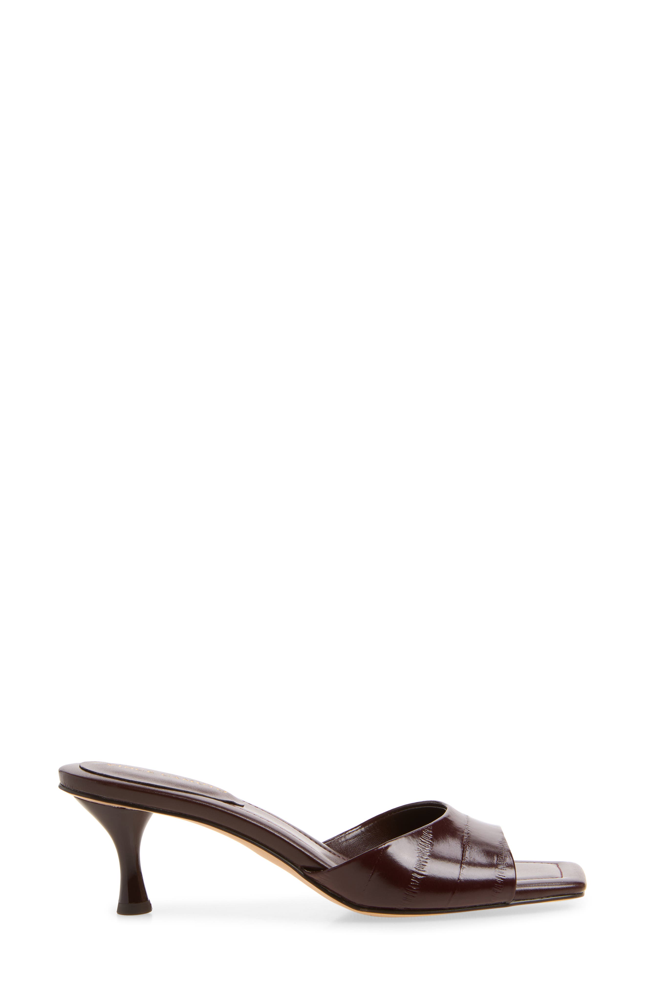 Veblee Leather Slide Sandal, Alternate, color, POMEGRANATE