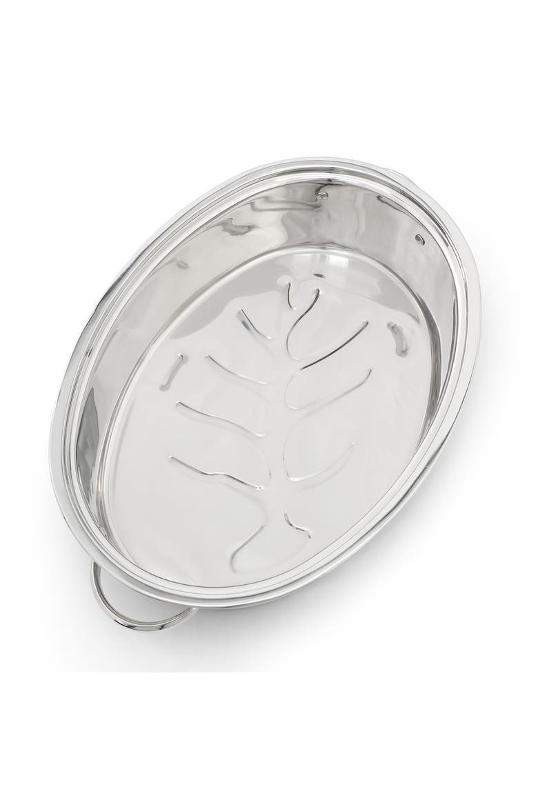 18 Inch Oval Stainless Steel Roaster Pan with Lid, Alternate, color, Silver