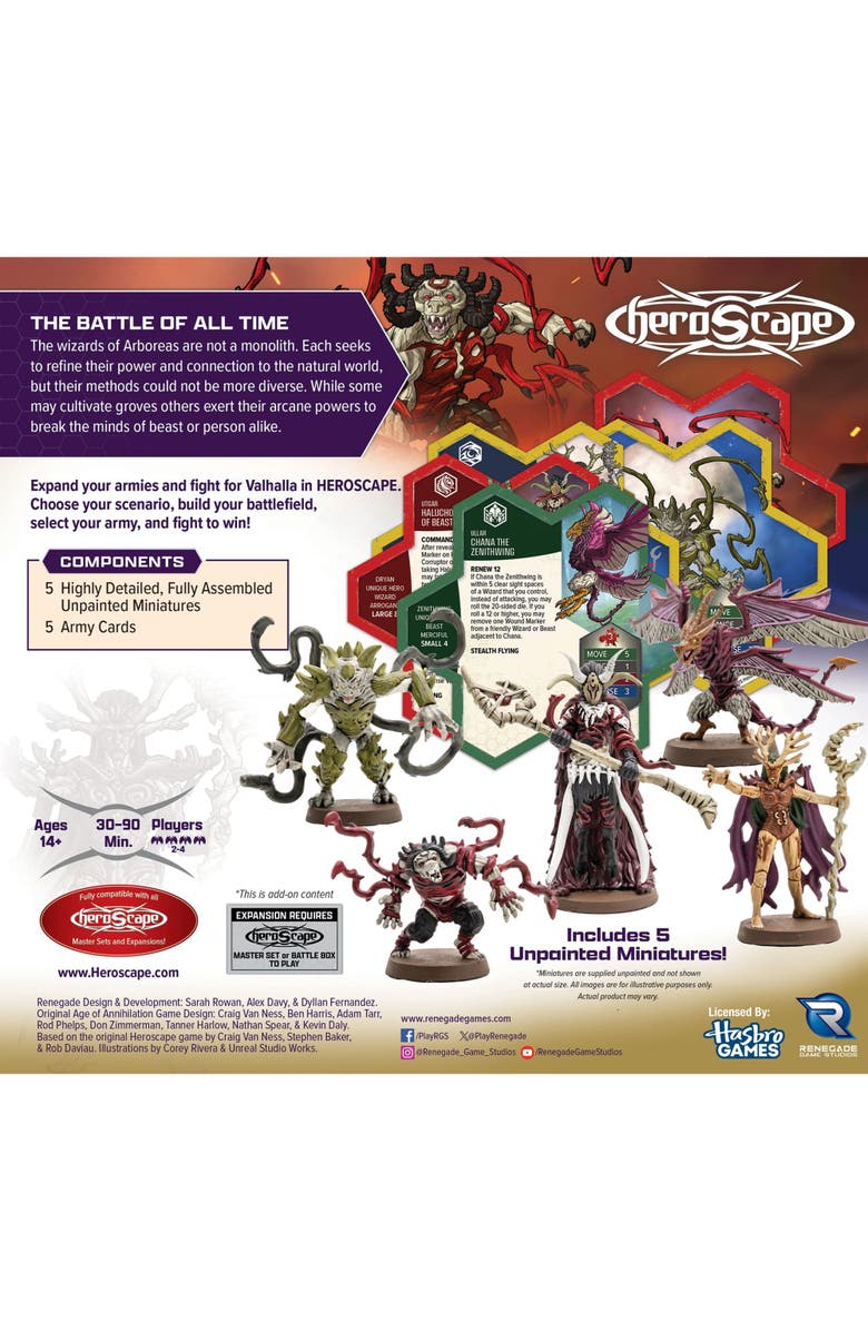 Renegade Game Studios Heroscape Heroes of Aboreas Army Expansion, Alternate, color, Multicolored