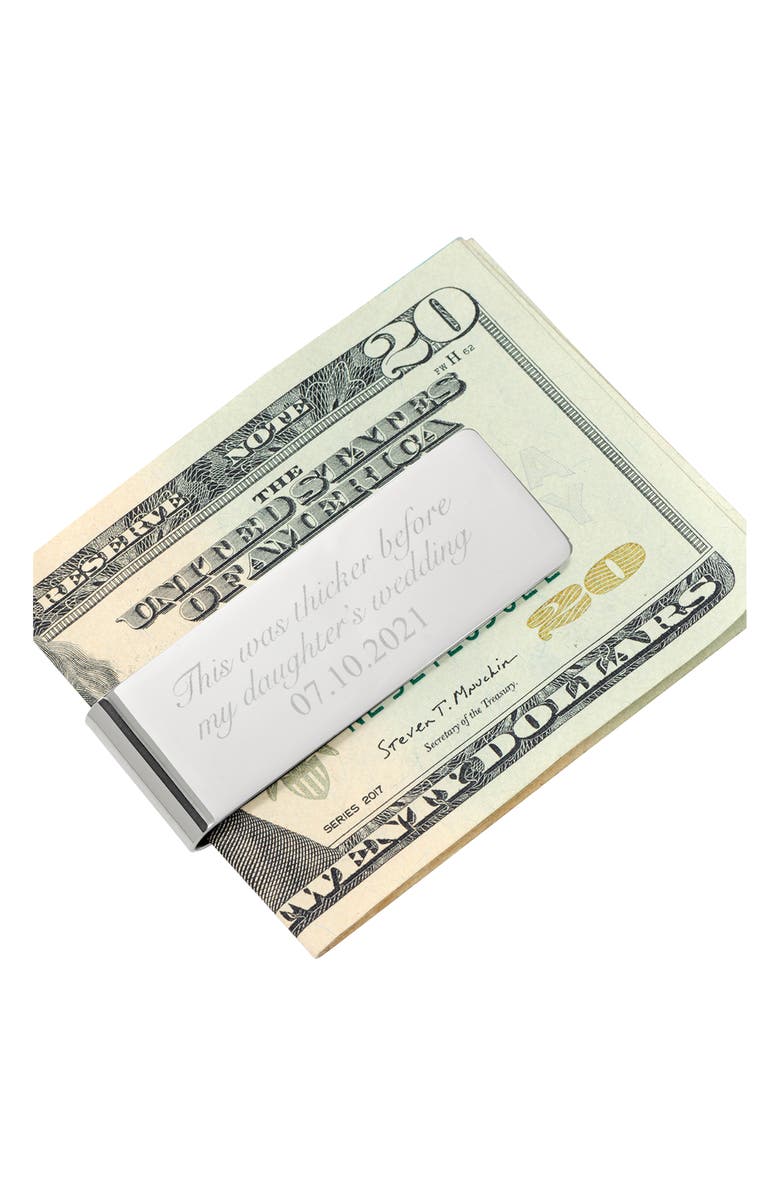 Cufflinks, Inc. Father of the Bride Money Clip, Alternate, color, Silver