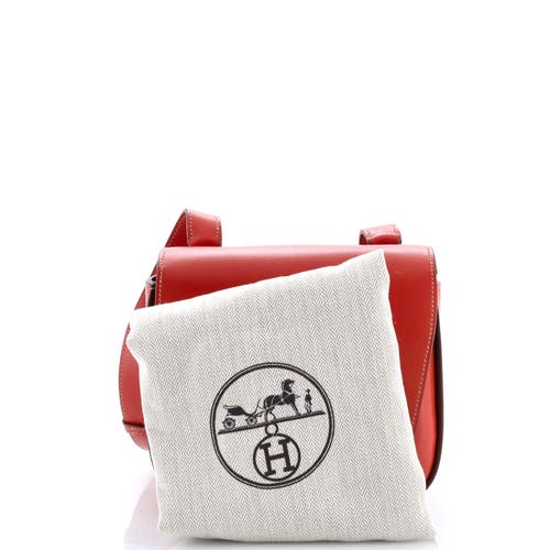 Pre-owned Hermes  Hermes Della Cavalleria Shoulder Bag Tadelakt Mini In Red