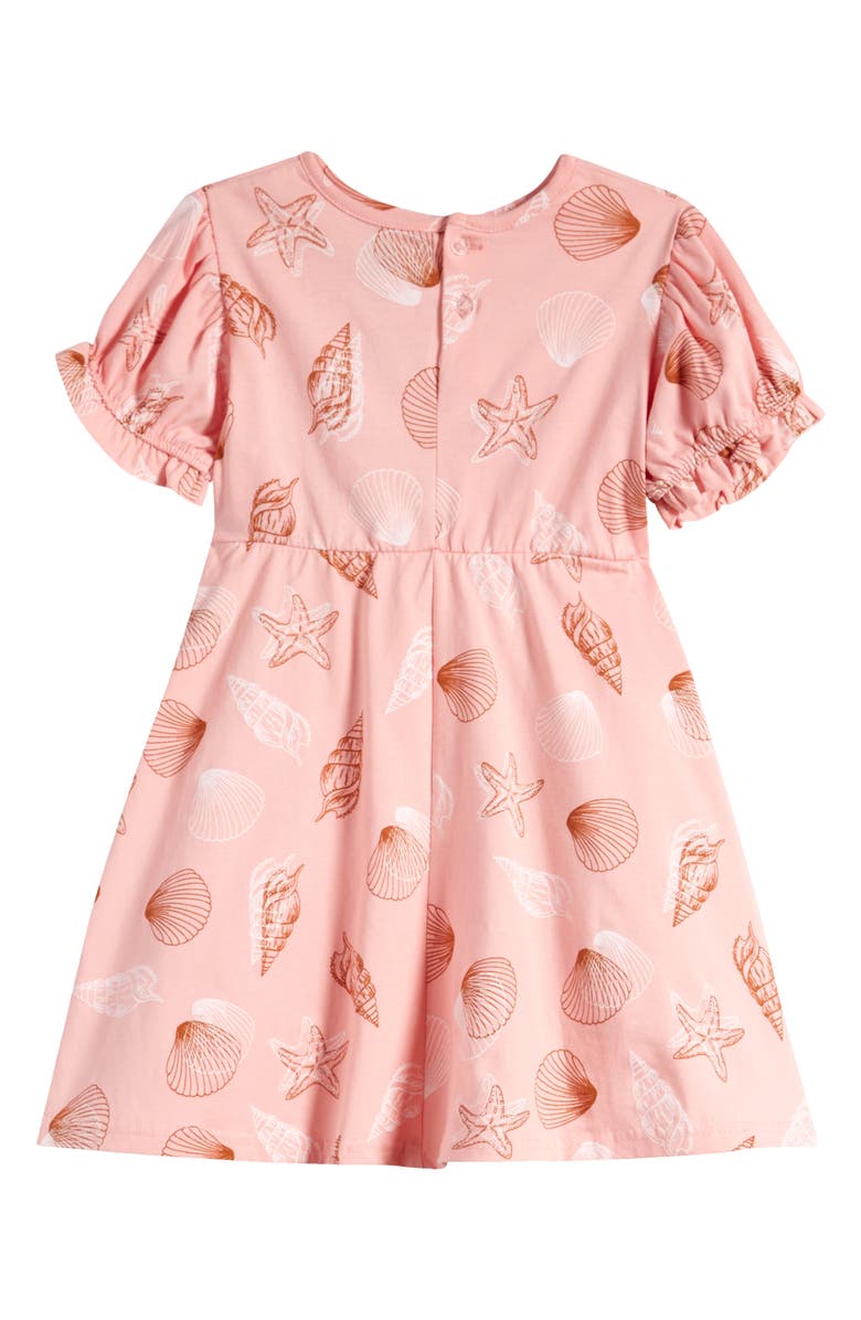 dot australia Kids' Seashells Puff Sleeve Dress, Alternate, color, 