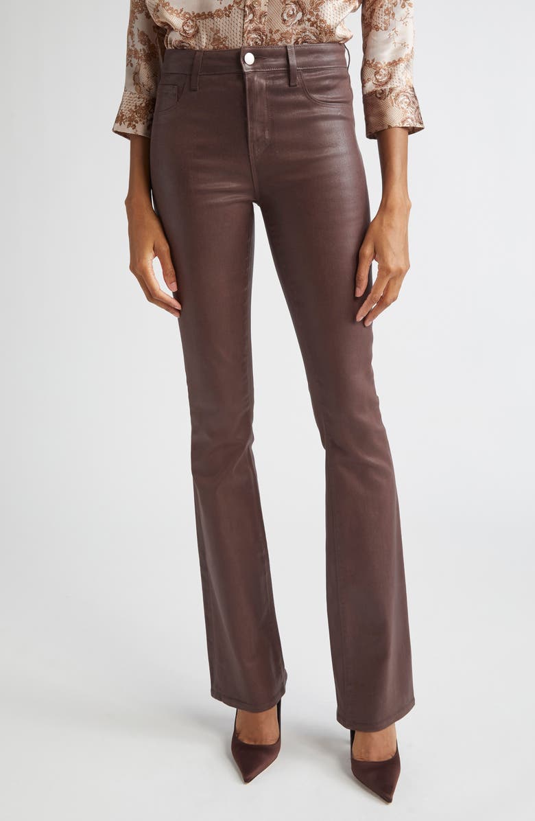L'AGENCE Selma High Waist Baby Boot Jeans, Main, color, Chocolate Coated