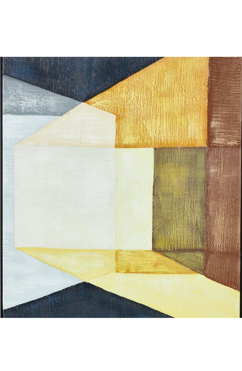 GINGER BIRCH STUDIO Blue Abstract Canvas Framed Wall Art, Alternate, color, Blue