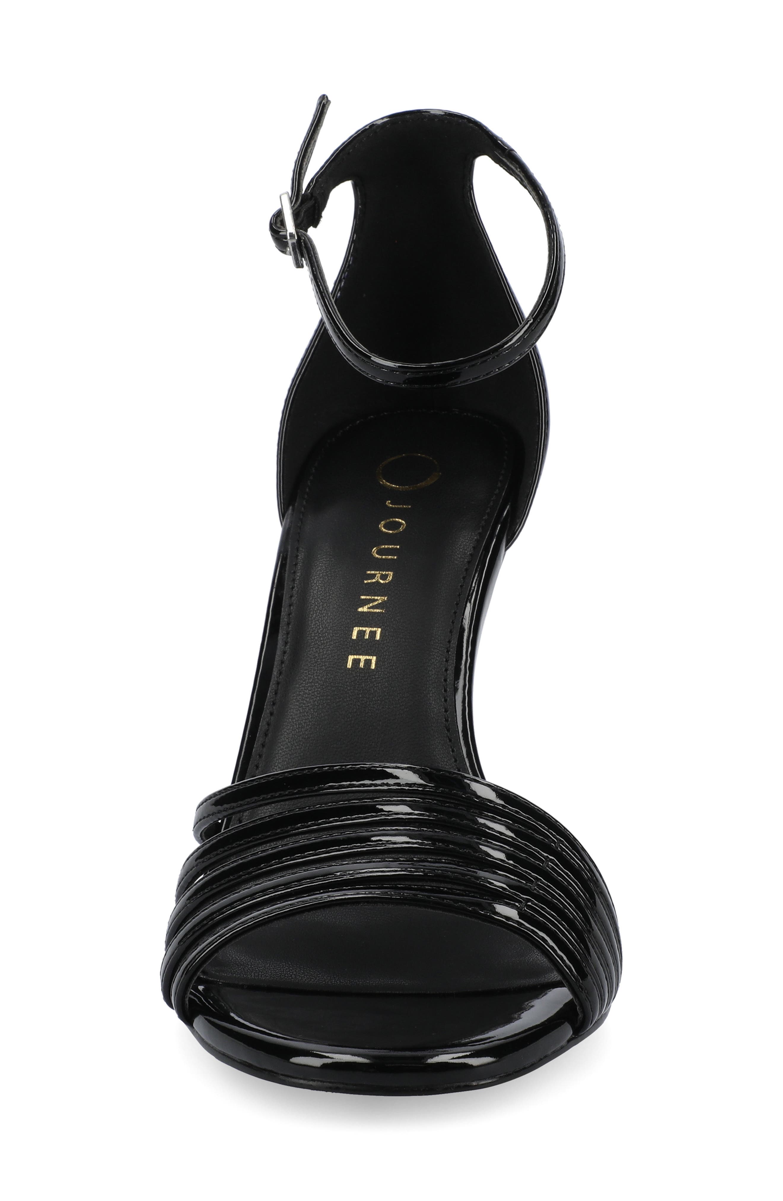 Journee Collection Felicity Ankle Strap Stiletto Sandal, Alternate, color, Black Patent