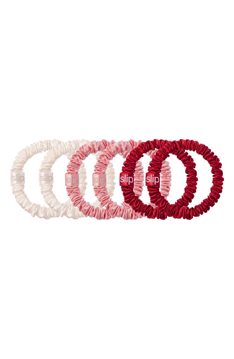 slip Sweetie 6-Pack Skinny Silk Scrunchies, Alternate, color, Sweetie