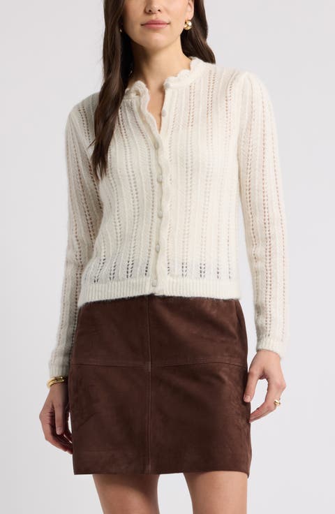 Pointelle Texture Cardigan