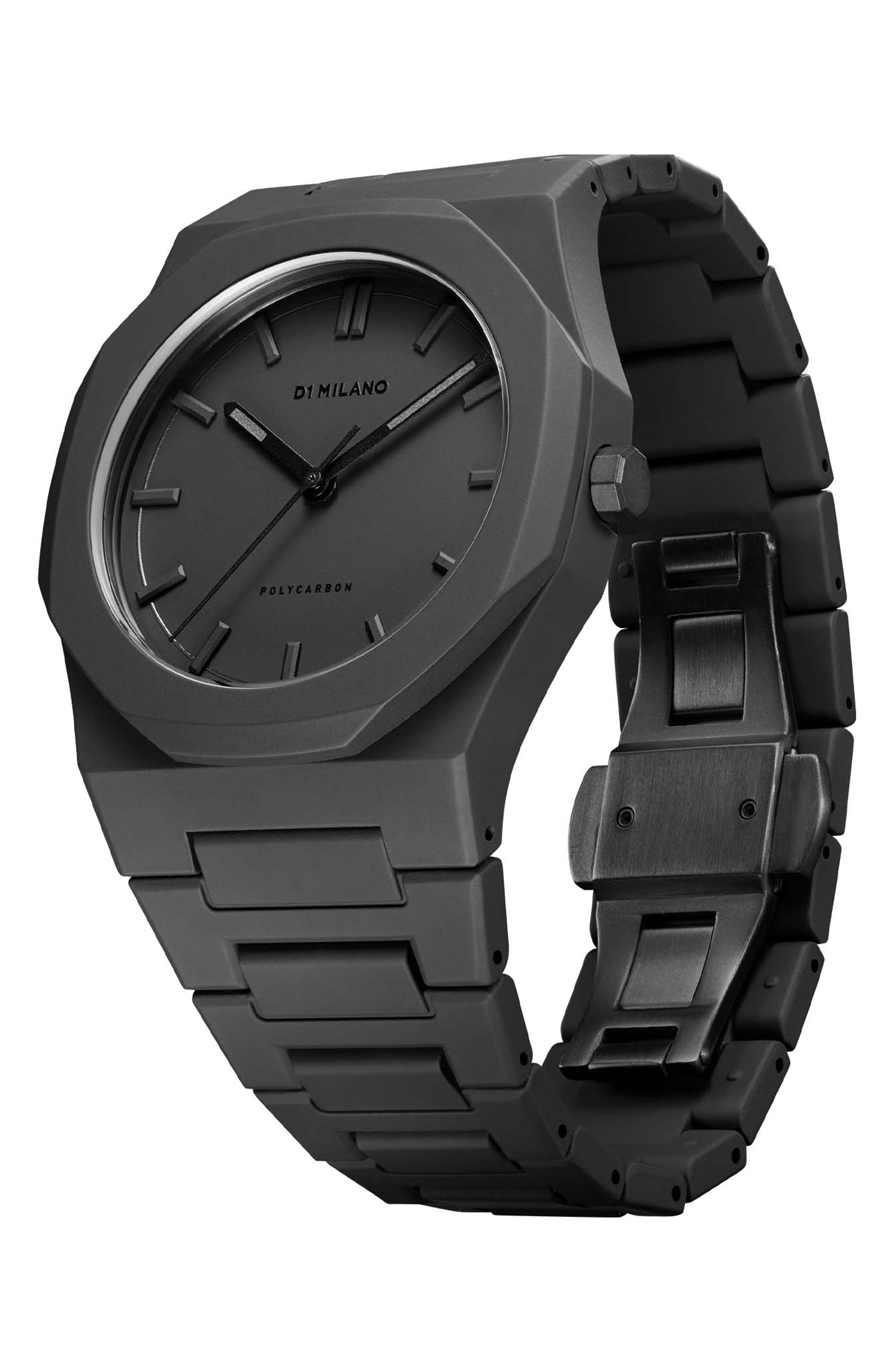 Женские часы D1 Milano Shadow Polycarbon Bracelet Watch, 40.5mm — фото 7