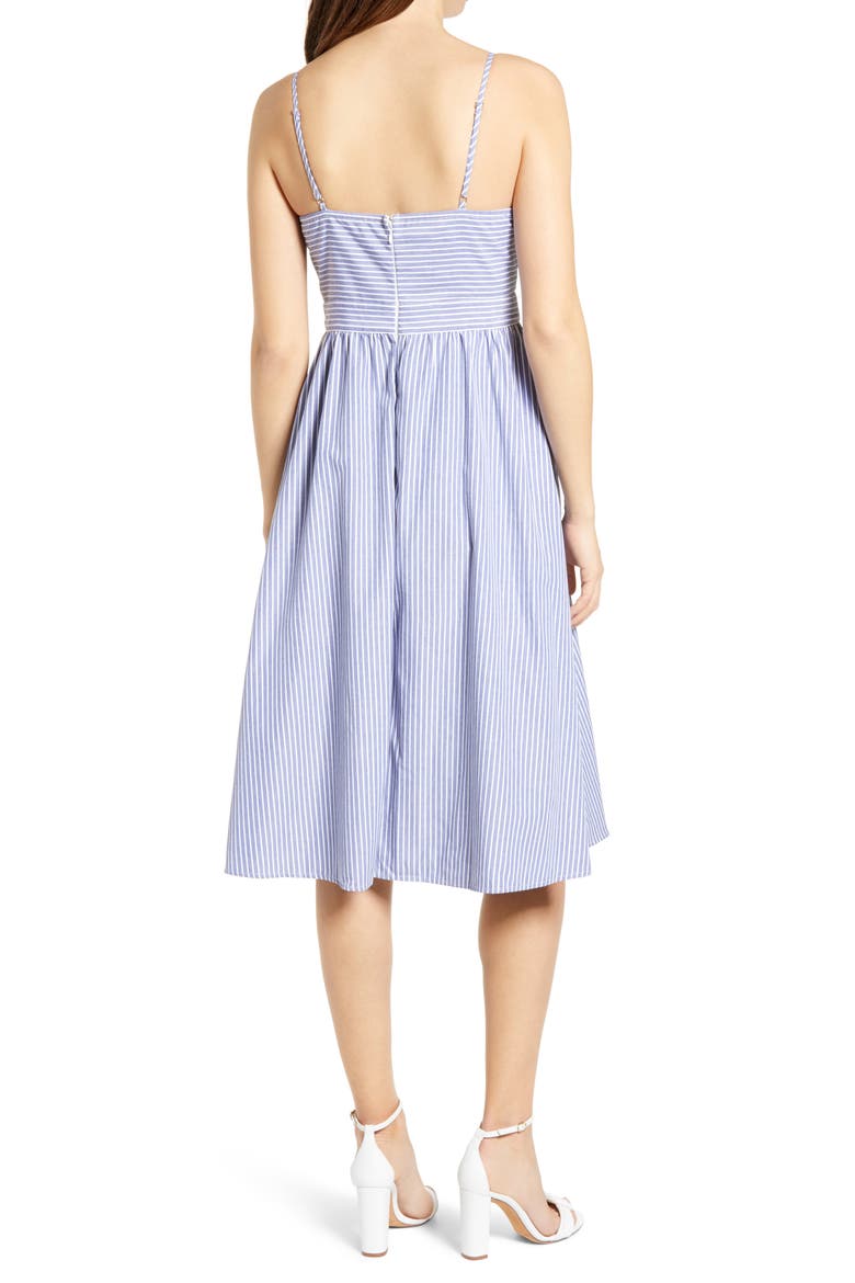 Joyful Days Knot Front Sundress, Alternate, color, BLUE STRIPED