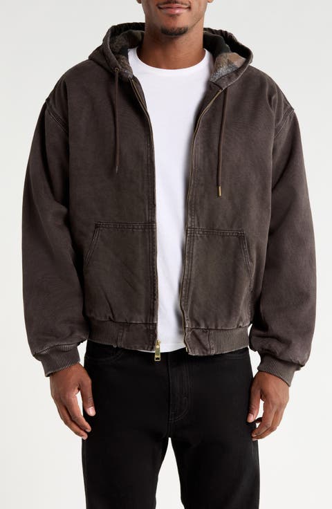 Petrol Hooded Canvas Jacket