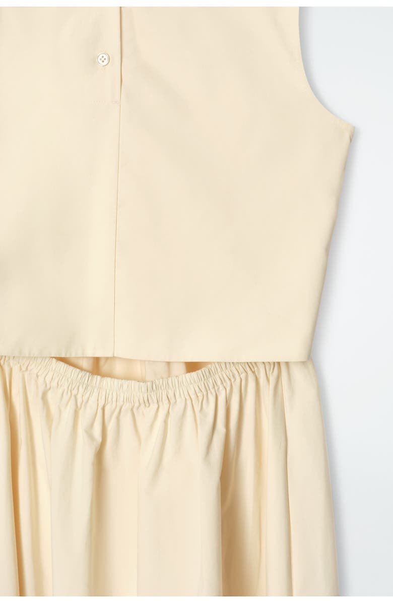 COS Open-Back Cotton Maxi Dress, Alternate, color, Buttermilk