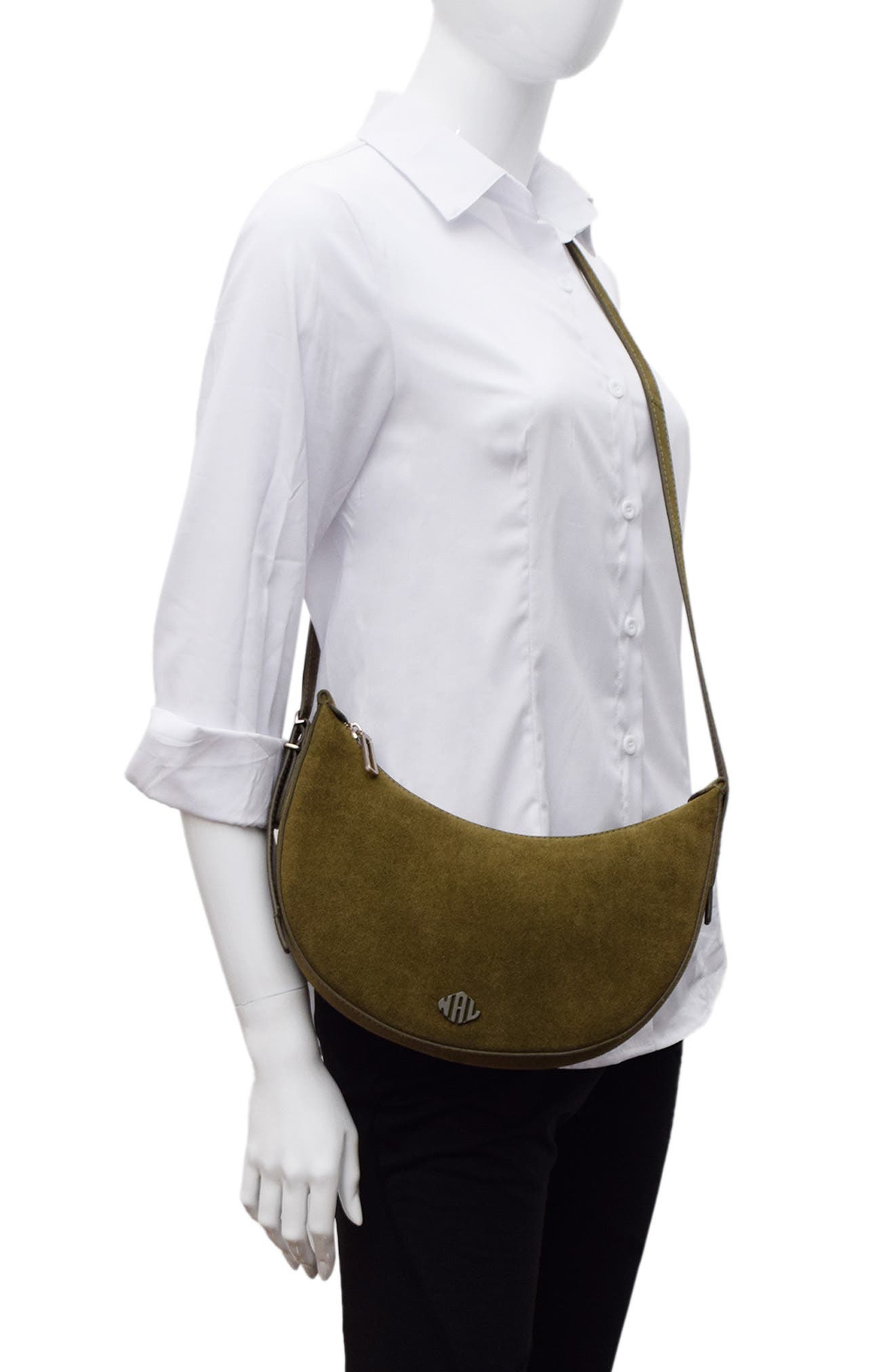 New Amsterdam Leatherworks Silas Crossbody Bag, Alternate, color, Olive