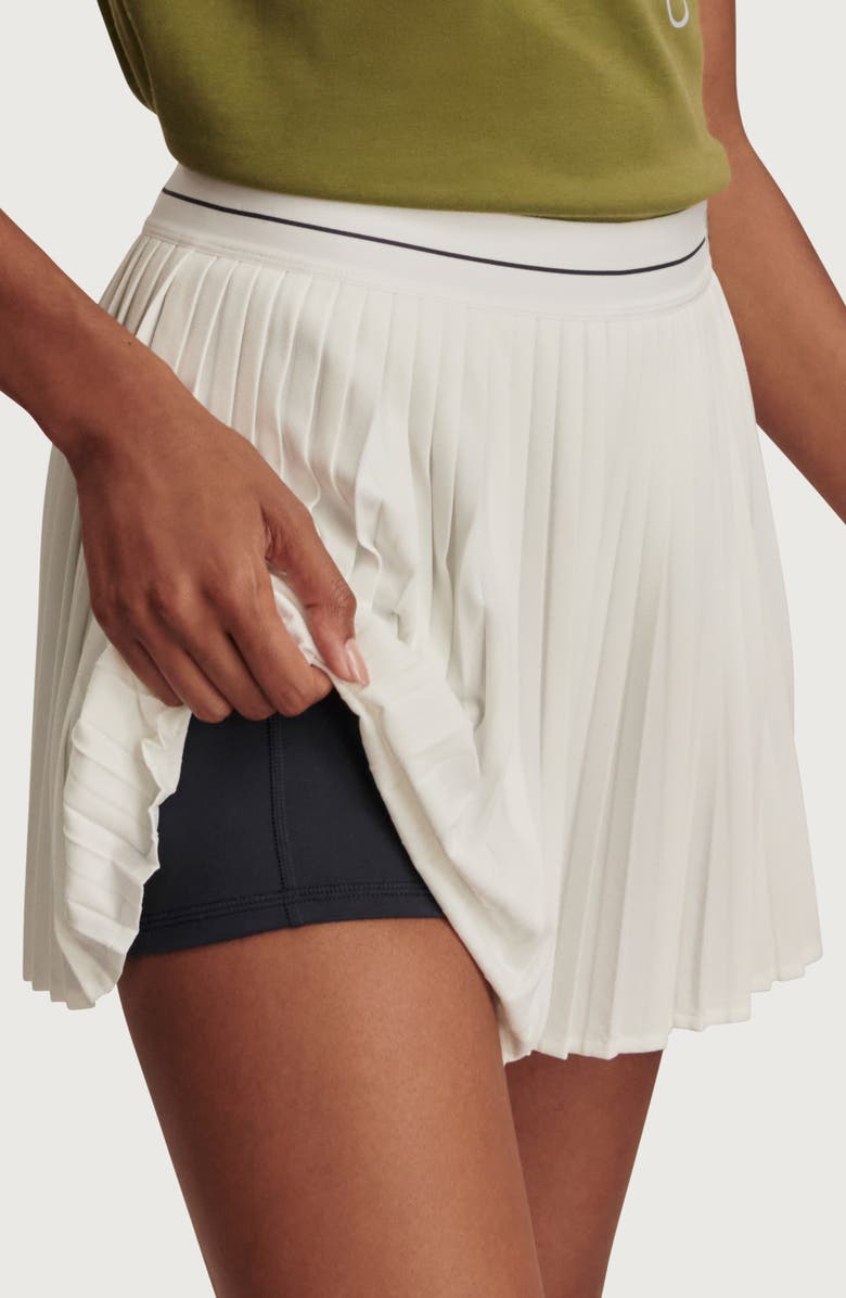Varley Clemency Pleated Skort, Alternate, color, White / Blue Nights