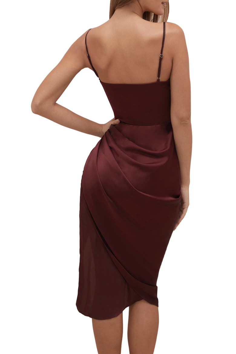 house of cb reva satin gathered corset dress Reva Satin Gathered Corset Dress (Women)