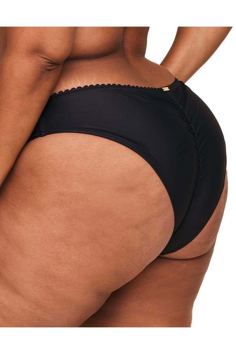 Pilar Swimwear Cheeky Bikini Bottom, Alternate, color, Black