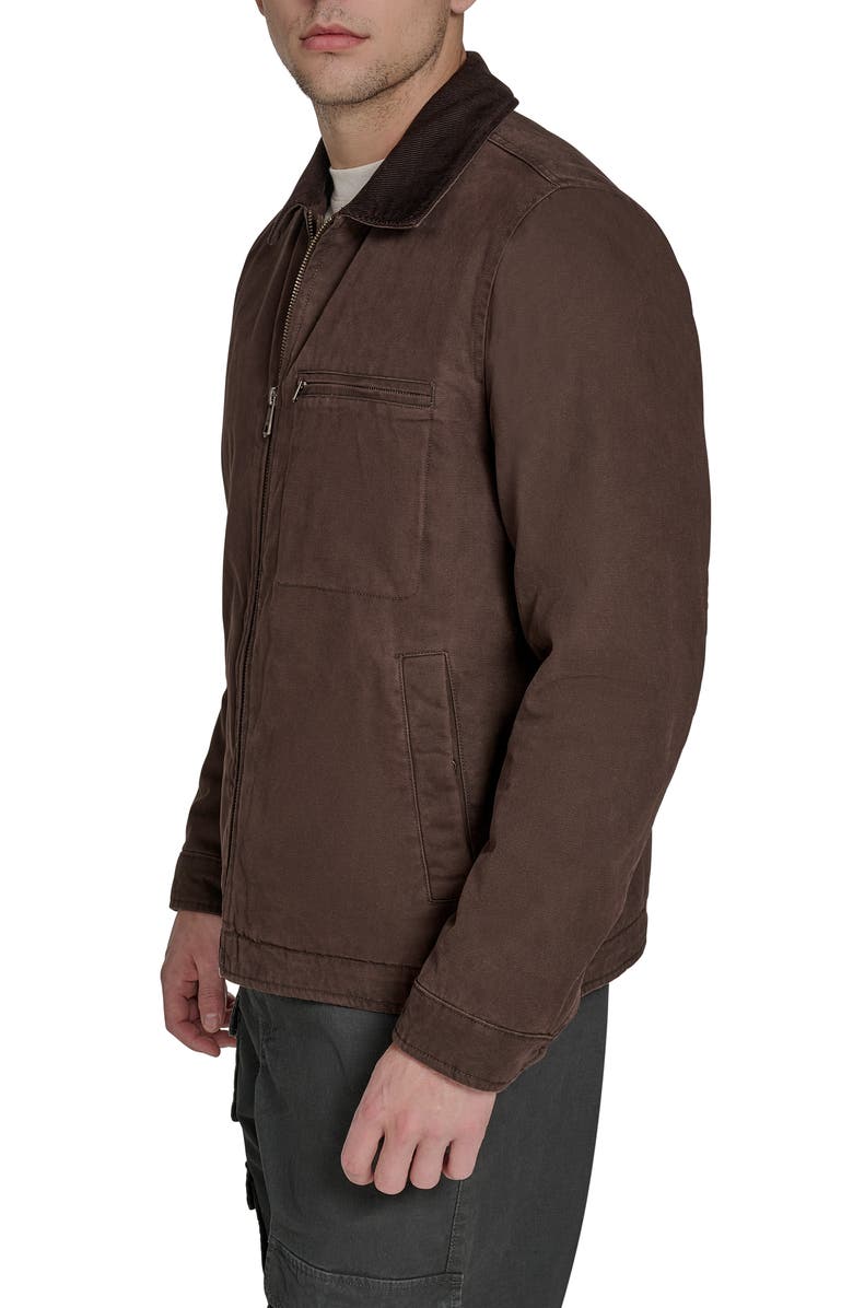 Levi's<sup>®</sup> Canvas Utility Jacket with Quilted Lining, Alternate, color, Chocolate Brown