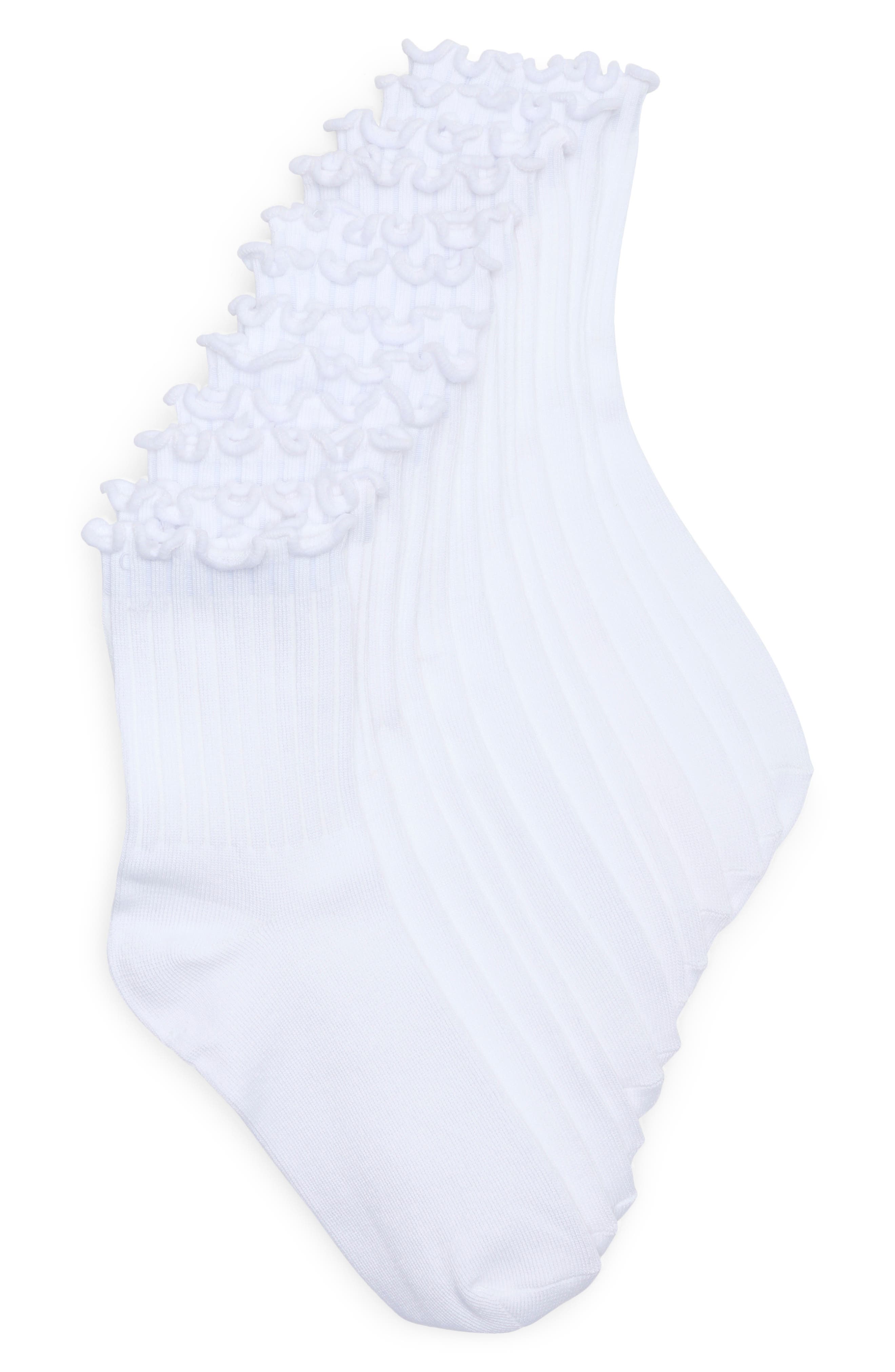 YOGALICIOUS 6-Pack Ruffle Edge Crew Socks