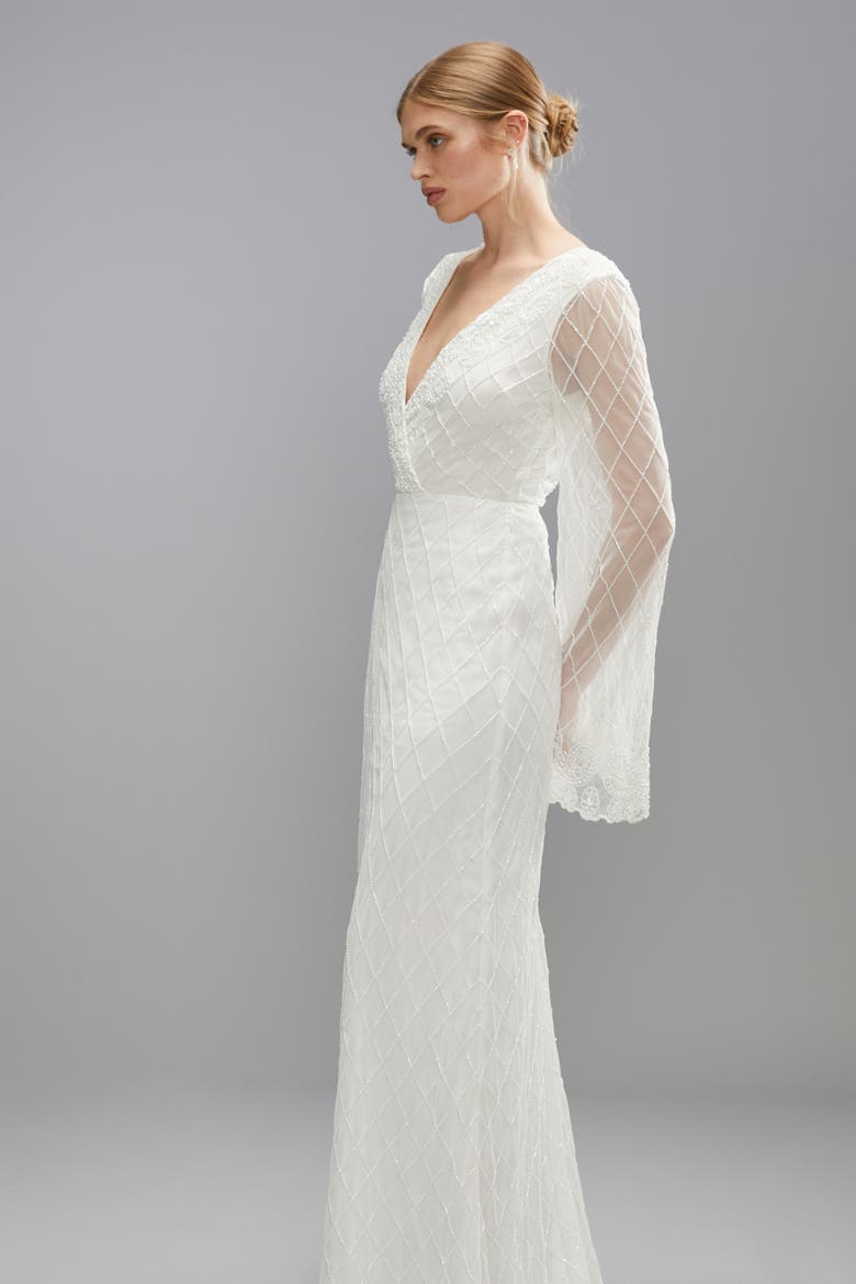 Embellished Bridal Maxi Dress, Alternate, color, Ivory