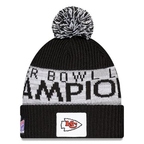 Men's New Era  Graphite Kansas City Chiefs Super Bowl LVIII Champions Parade Cuffed Pom Knit Hat
