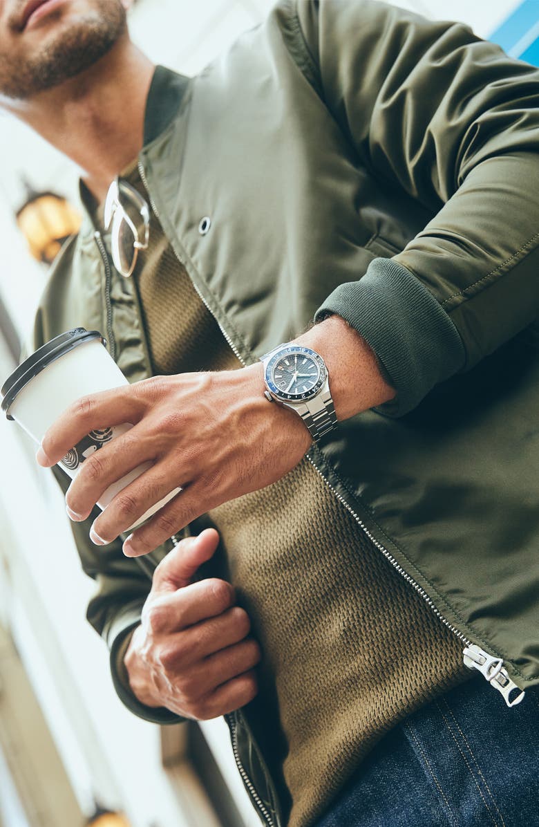 Citizen Series 8 880 GMT Automatic Bracelet Watch, 41mm, Alternate, color, Silver-Tone