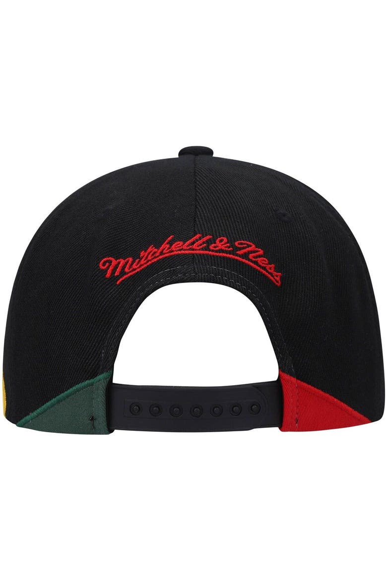 Men's Mitchell & Ness Black Houston Rockets Black History Month Snapback Hat, Alternate, color, Black