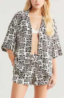 Billabong Beach Side Print Oversize Camp Shirt