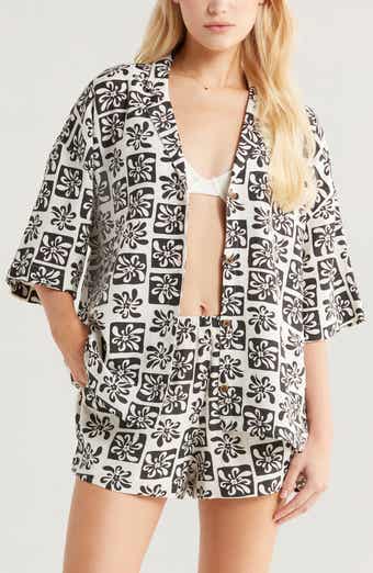 Billabong Beach Side Print Oversize Camp Shirt