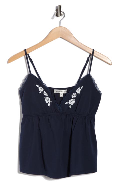 Lace Trim Babydoll Camisole