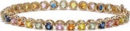 EFFY Multi-Color Sapphire Tennis Bracelet in 14K Yellow Gold