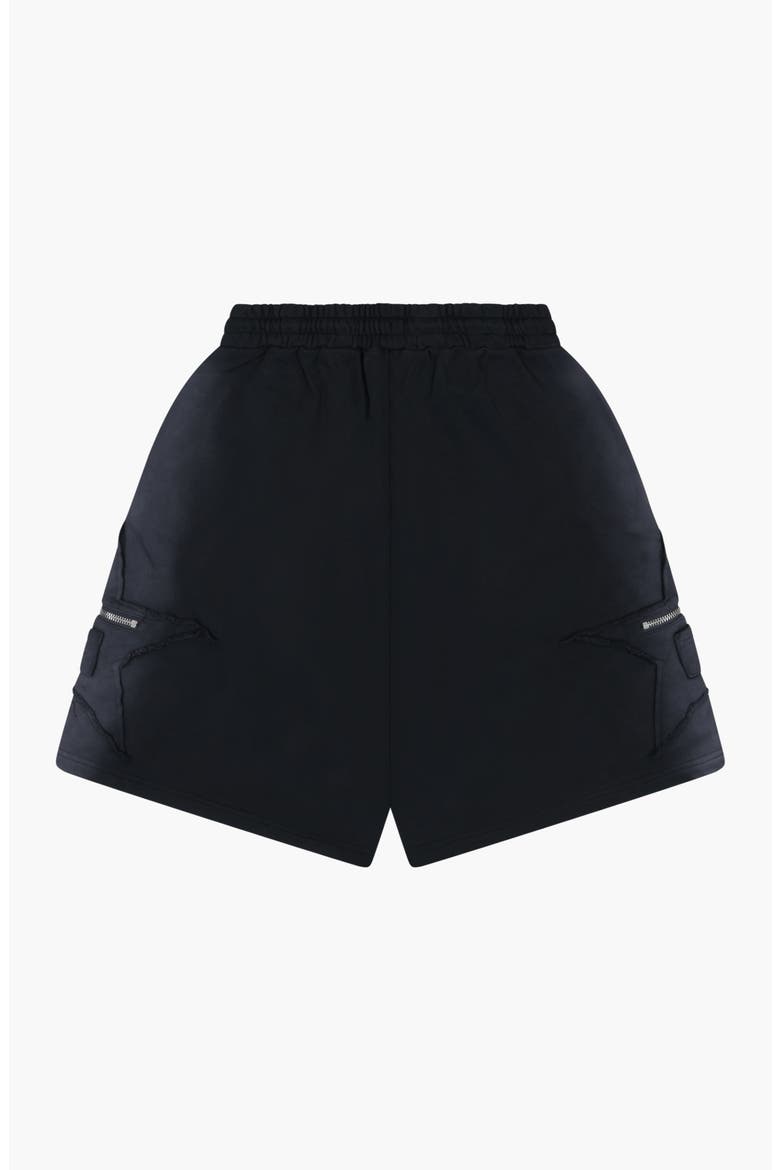 Star Washed Shorts, Alternate, color, Black
